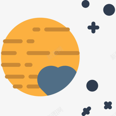 冥王星空间104平坦图标图标