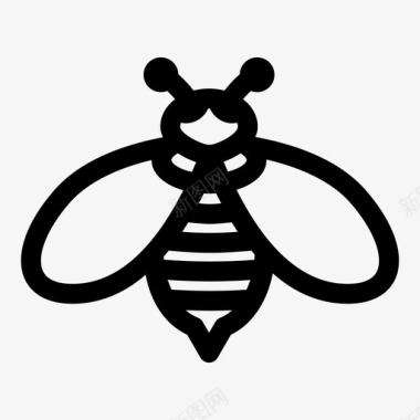 蜜蜂动物甲虫图标图标