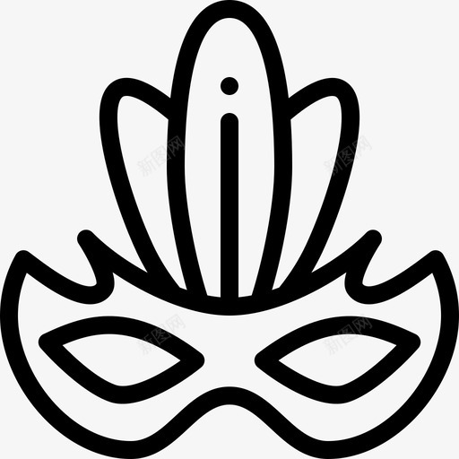 嘉年华面具嘉年华25直线型图标svg_新图网 https://ixintu.com 嘉年华25 嘉年华面具 直线型