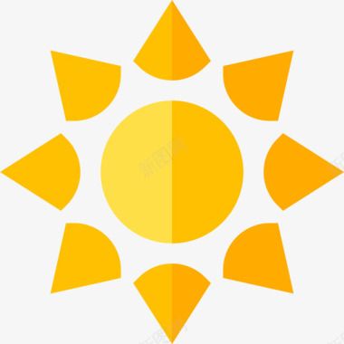太阳自然54度平坦图标图标