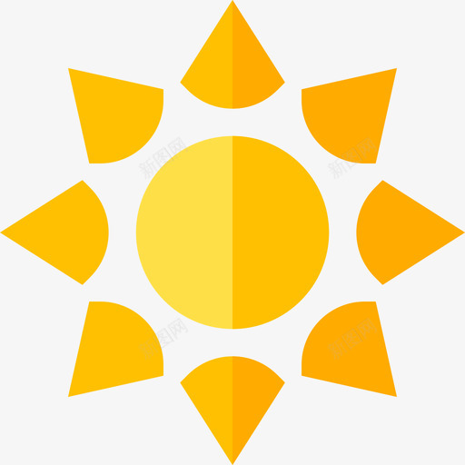 太阳自然54度平坦图标svg_新图网 https://ixintu.com 54度 太阳 平坦 自然