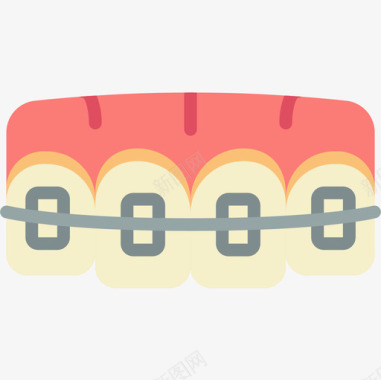 牙套牙科6扁平图标图标