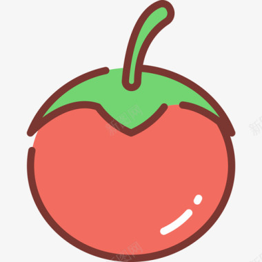 番茄纯素2原色图标图标