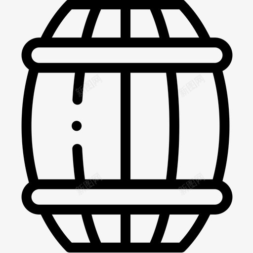 桶装葡萄酒2直线型图标svg_新图网 https://ixintu.com 桶装 直线 线型 葡萄酒