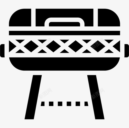便携式烤架烧烤和烧烤5字形图标svg_新图网 https://ixintu.com 便携式烤架 字形 烧烤和烧烤5