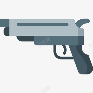 手枪安全防护11扁平图标图标