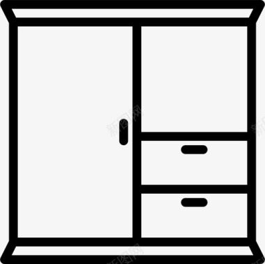 衣柜家具82线性图标图标