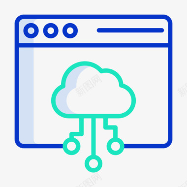 网站网站服务器和主机5轮廓颜色图标图标