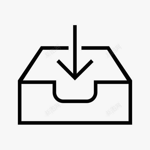 箭头保存图标svg_新图网 https://ixintu.com 下载 保存 存储 箭头