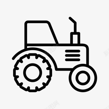 拖拉机农业建筑图标图标