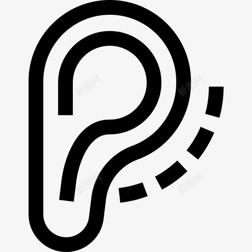 耳朵整形手术20线性图标svg_新图网 https://ixintu.com 手术 整形 线性 耳朵