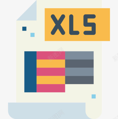 Xls文件和文件44扁平图标图标