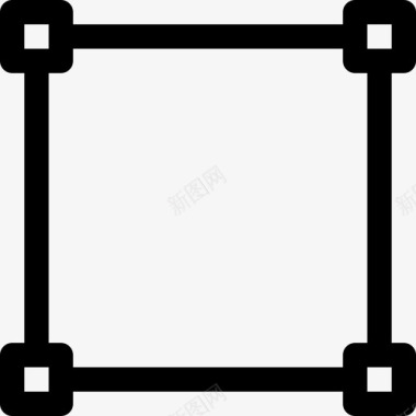 正方形编辑工具18线性图标图标