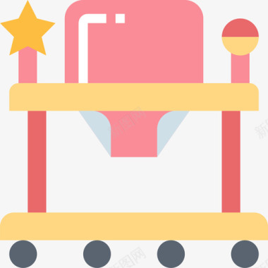 婴儿学步车78号婴儿扁平图标图标