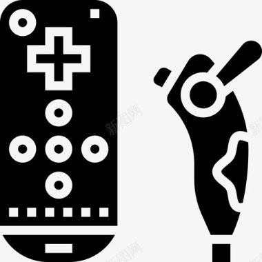 遥控视频游戏4字形图标图标