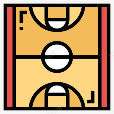 场地篮球17线条颜色图标图标