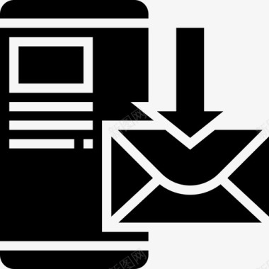 接收邮政要素2字形图标图标