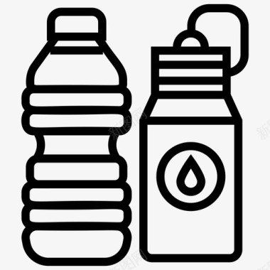 水瓶瓶子饮用水图标图标