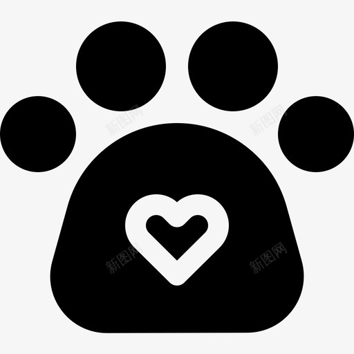 爪印慈善62填充物图标svg_新图网 https://ixintu.com 填充物 慈善62 爪印