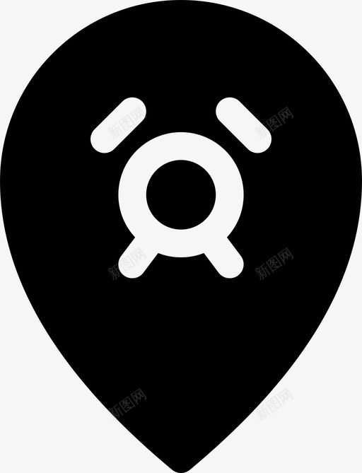 报警地图pin图标svg_新图网 https://ixintu.com pin 位置 地图 填充 报警 计时器