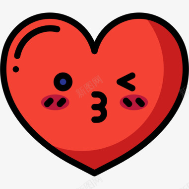 心脏心脏表情5线性颜色图标图标