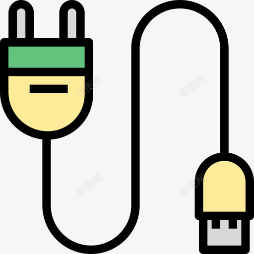 Usb家用电子4线状彩色图标svg_新图网 https://ixintu.com Usb 家用电子 彩色 线状