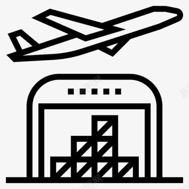 飞机电子商务89线性图标图标