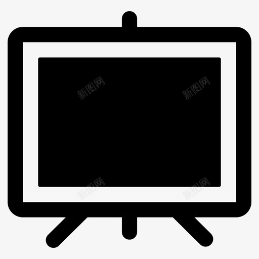 黑板画架白板图标svg_新图网 https://ixintu.com 书写 商业 图标 字形 画架 白板 黑板