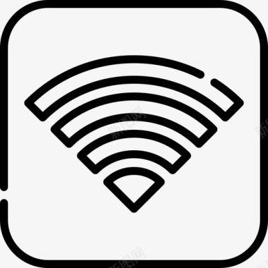Wifi信号禁止7线性图标图标