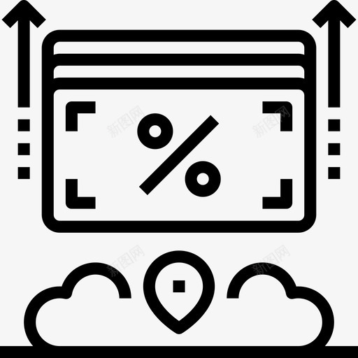 利润折扣4线性图标svg_新图网 https://ixintu.com 利润 折扣 线性