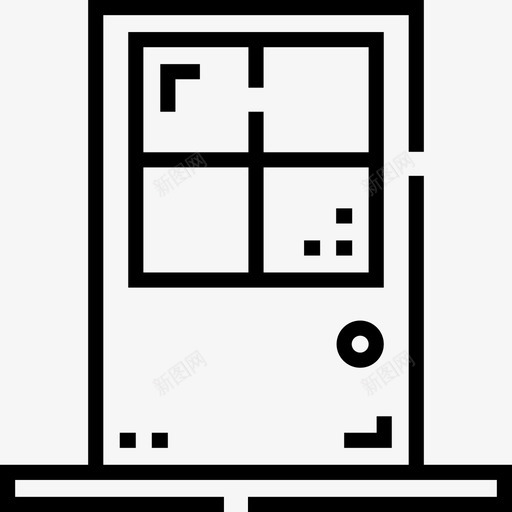 门室内15线性图标svg_新图网 https://ixintu.com 室内设计 线性