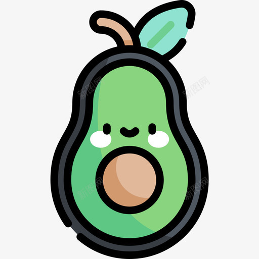 Avocado5月5日线性颜色图标svg_新图网 https://ixintu.com 5月5日 Avocado 线性颜色