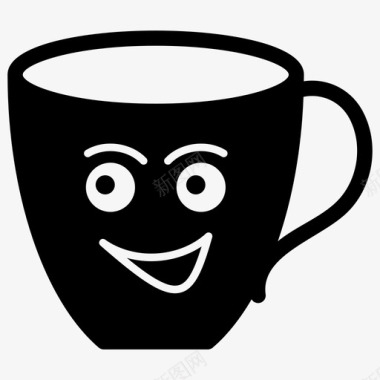 茶杯表情符号表情符号情感图标图标