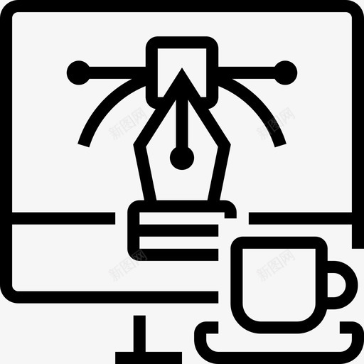 咖啡咖啡店业务3概述图标svg_新图网 https://ixintu.com 业务 咖啡 咖啡店 概述