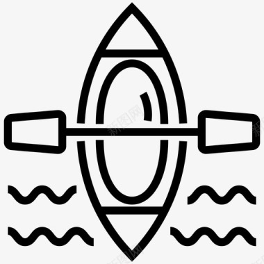 划船漂流咆哮船图标图标