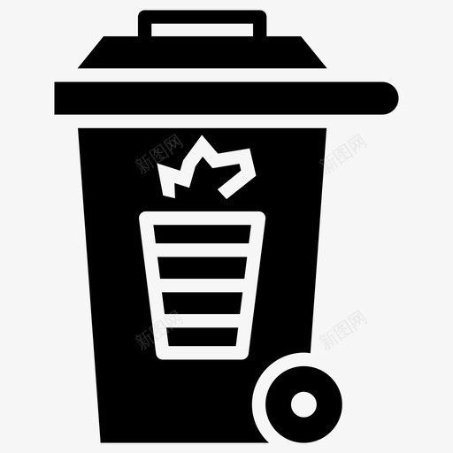 垃圾箱回收站回收垃圾箱图标svg_新图网 https://ixintu.com ecolocy 回收 回收站 图标 垃圾 垃圾箱 容器 标志