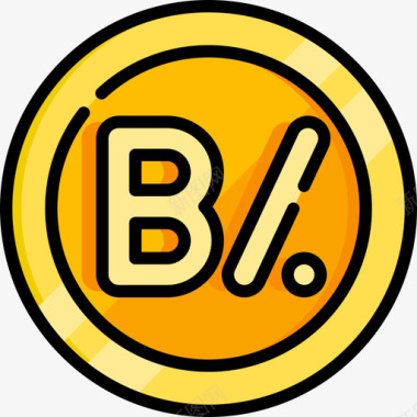 巴尔博亚货币8线形颜色图标图标