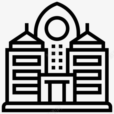 城市建筑房东图标图标