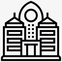 华明城市建筑房东图标高清图片