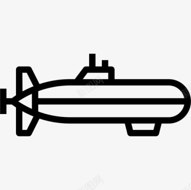 潜艇军用30直线型图标图标