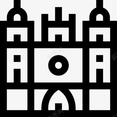 葡萄牙圣卢西亚教堂直线型图标图标