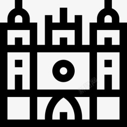 圣卢西亚葡萄牙圣卢西亚教堂直线型图标高清图片