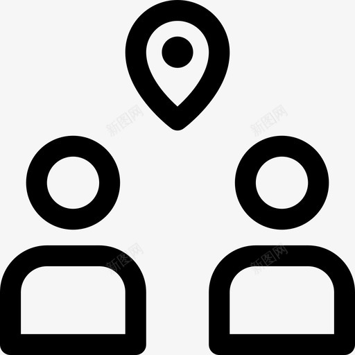 位置朋友地图图标svg_新图网 https://ixintu.com 位置 关系 地图 夫妻 朋友