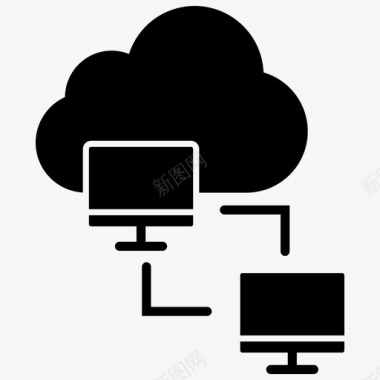 云网络云集线器通信设备图标图标