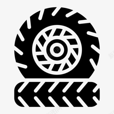 服务轮胎轮胎汽车零件图标图标