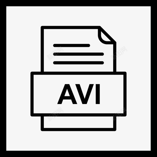 avi文件文件图标文件类型格式svg_新图网 https://ixintu.com 41种文件格式 avi文件文件图标 文件类型 格式