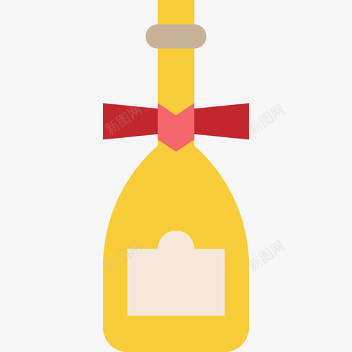 香槟礼物19平的图标svg_新图网 https://ixintu.com 平的 礼物 香槟