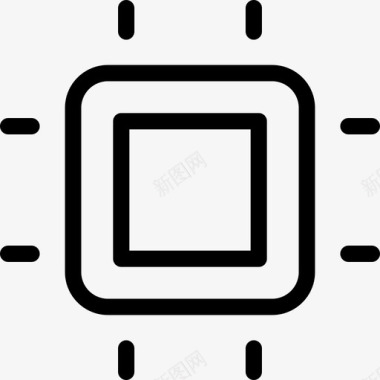 芯片接口60线性图标图标