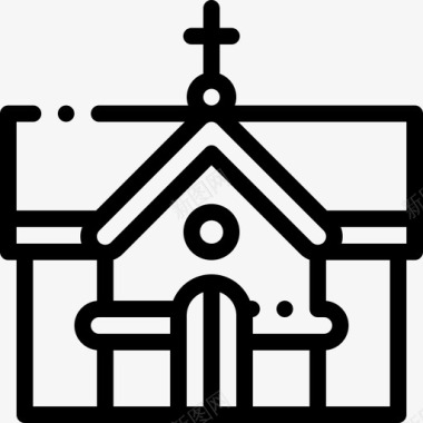 教堂新年建议14直系图标图标
