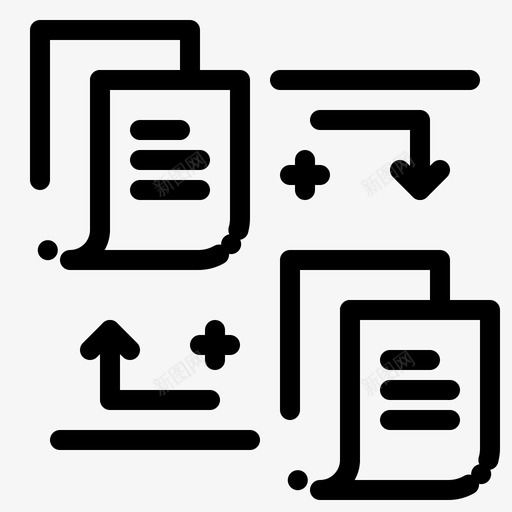 文件传输任务和项目管理图标svg_新图网 https://ixintu.com 任务和项目管理 传输 文件